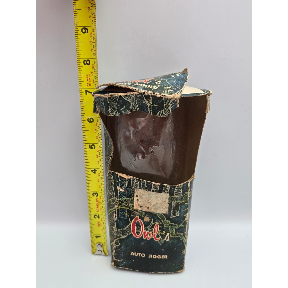 Vintage Owl Auto Jigger Bar Tool Cocktail Mixer with Original Box - Picture 8 of 10